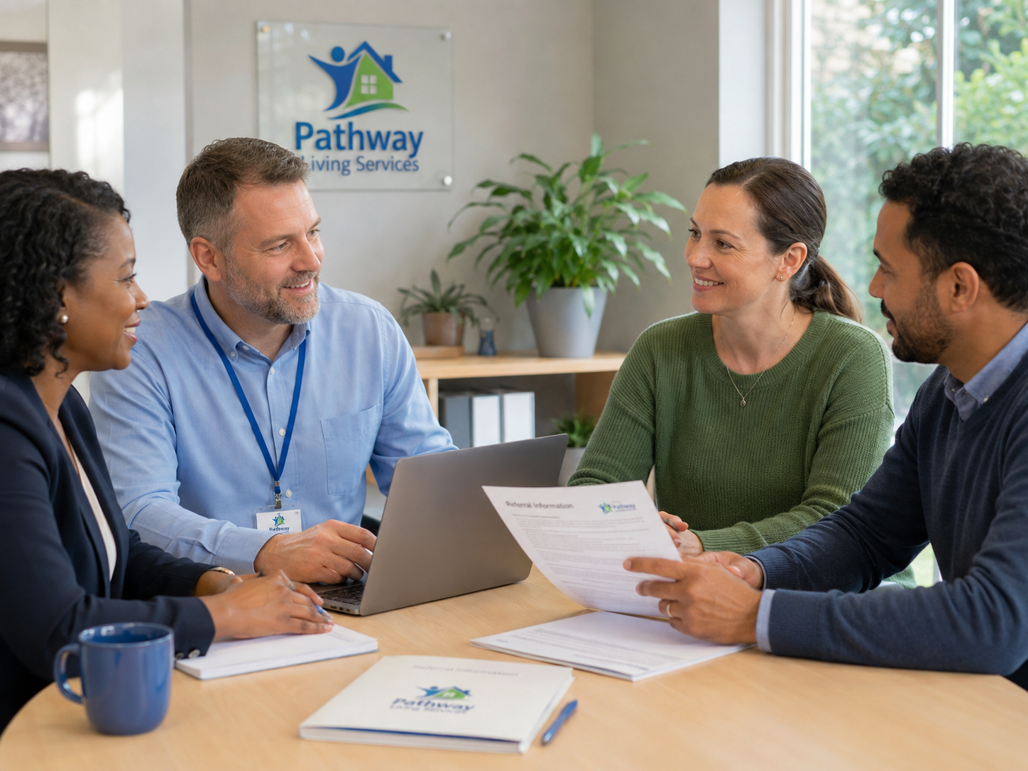 Professionals discussing complex support needs